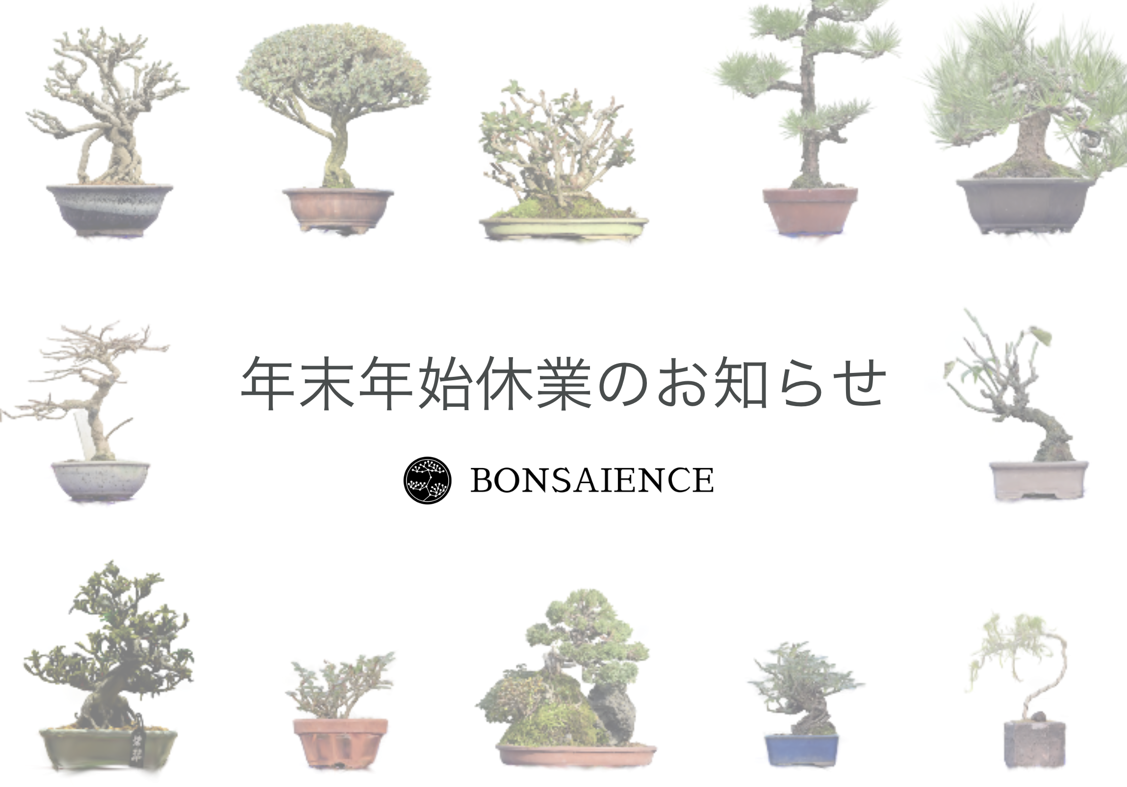 年末年始休業のお知らせ